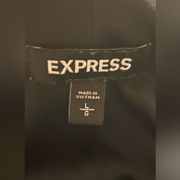 Express Adjustable Spaghetti Strap Little Black Mini Dress Lined Size Medium - Picture 9 of 9